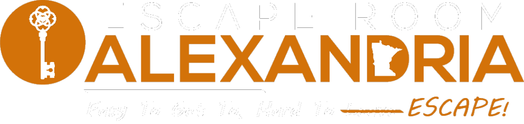 Escape Room Alexandria logo with Tagline - inverted